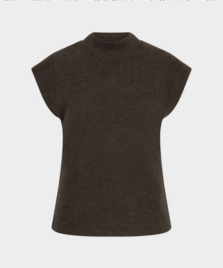 Sweater Sleeveless Mock Neck