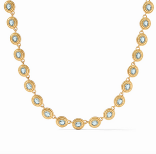 Tudor Tennis Necklace, Peacock Blue