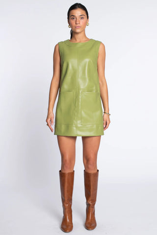 Ellie Dress-Olive Leather