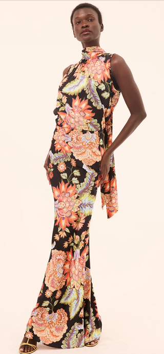 Sierra Skirt - Fiery Flora Satin