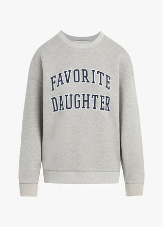 The Embroidery Collegiate Sweatshirt-Heather Grey/Navy