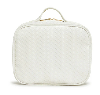TRVL2 Cosmetic Toiletry Case - Woven Bridal White