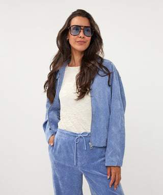 Jacket Bomber Ribcord-Dark Sky Blue