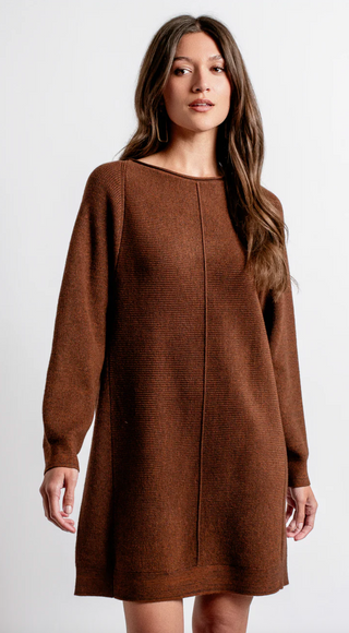 Assima Sweater Dress - Brownie