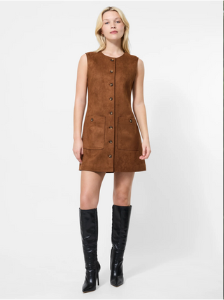 Lany Suedette Dress - Tan