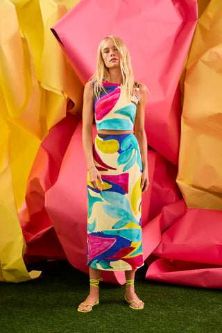 Lynne Skirt- Stroke of Spring