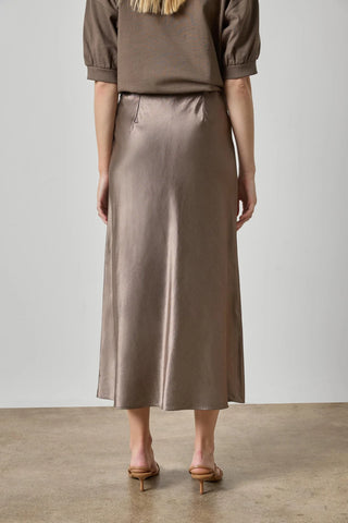 Slub Woven Bias Skirt