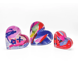 3 Acrylic Hearts