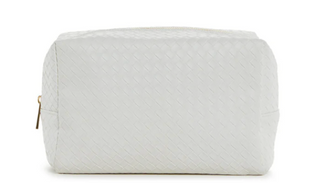 Everyday Cosmetic Bag - Woven Bridal White
