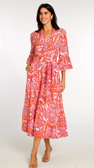 Delaney Dress - Damask Pink