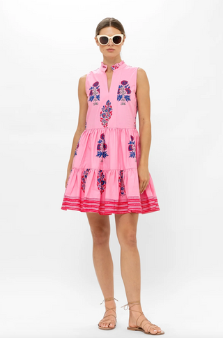 Yoke Dress, Boca Pink