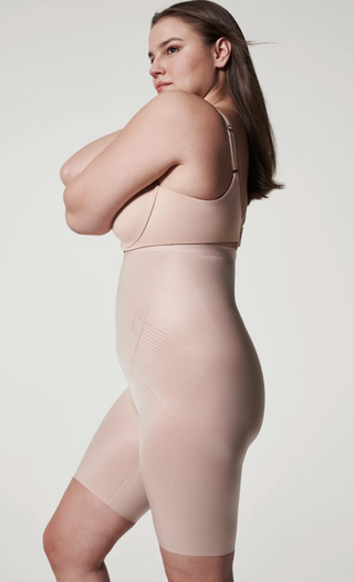 SPANXShape High Waisted Mid-Thigh Short - Champagne Beige