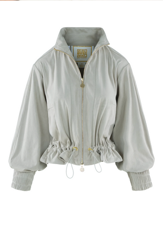 Bailey Suede Bomber - Dove
