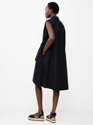 Rhodes Poplin Shirt Dress, Blackout
