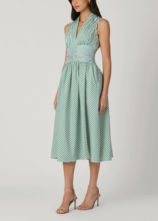 Miriam Dress - Pistachio/Ivory