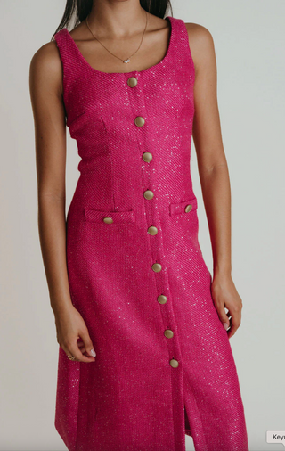 Maze Dress - Pink Tweed