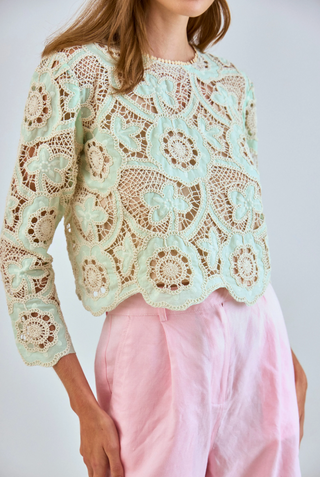 Pippa Top - Lagoon Lace