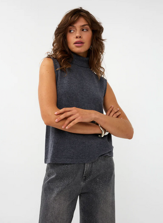 Sleeveless Sweater - Dark Grey