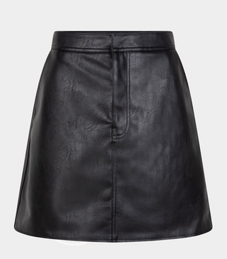 Faux Leather Skirt - Black