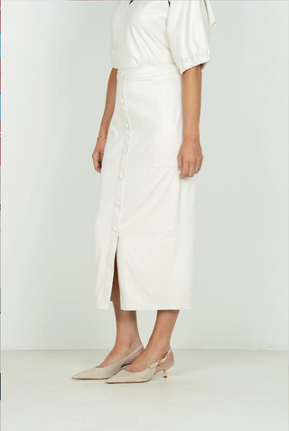 Pencil Suede Skirt - Carrara