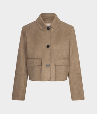 Jacket Suede Collar & Pockets