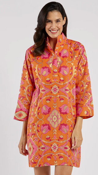 Helen Dress - Gilded Garden Mandarin Gold