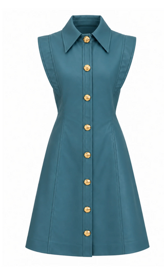 Albie Dress - Sage Leather