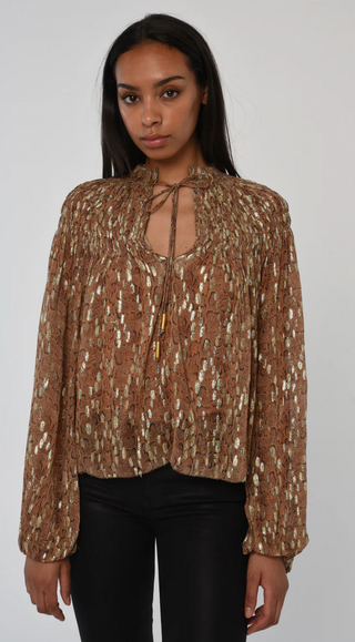 Meredith Top - Cavalier Python Print