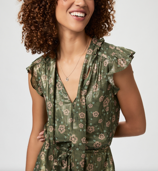 Bette Dress, Army/Aurora