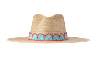 Gloria Turquoise Crochet Palm Hat