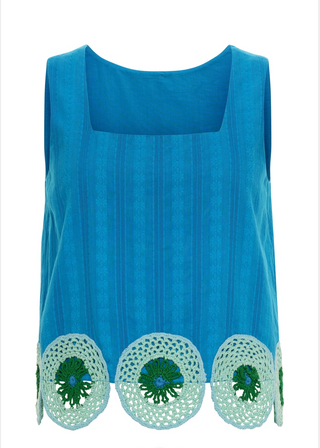 Blake Top - Cobalt Embrodiery