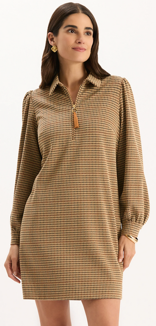 Melanie Knit Dress - Houndstooth
