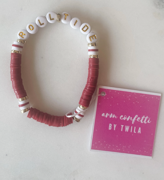 Roll Tide Beaded Bracelet