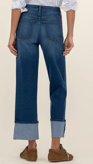 Sienna High Rise Straight Leg Roll Up 5" - Admire