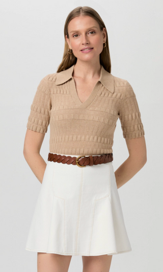 Adaline Mini Skirt - Contrast Ecru