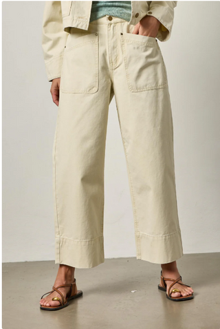 Twill Straight Leg Pant - Parchment