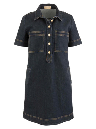 Tatiana Dress W/Placket And Pocket Welts