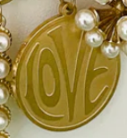 Brushed Circle Love Charm