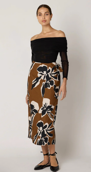 Camilla Midi Skirt - Smoked Clover