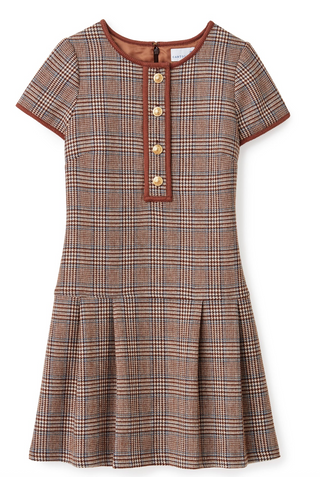 Gabi Dress - Brownstone Tweed