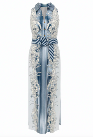 Jill Midi - Palm Stripe