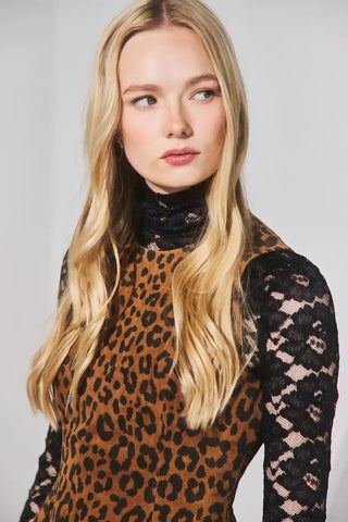 Bini Top-Soho Leopard Camel