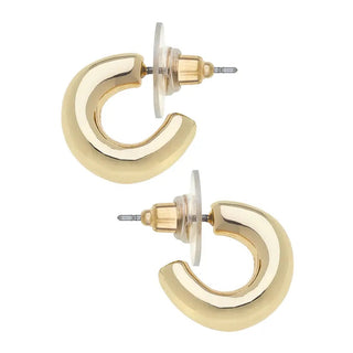 Ally Hoop Earrings in Shiny Gold