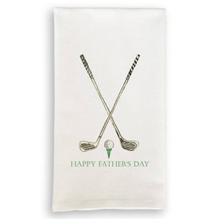 Golf Clubs Crossed Dishtowel