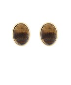 Semi Stone Oval Dome Shape Earrings