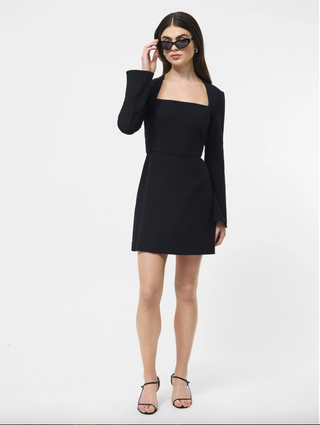 Whisper Long Sleeve Dress - Black