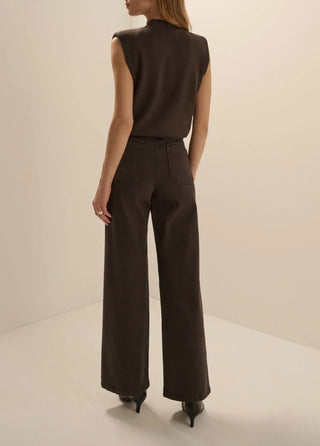 The Mischa Wide Leg Ankle - Espresso