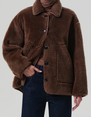 Astrid Sherpa Jacket - Warm Tan