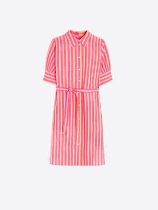 Pink Striped Shirtdress