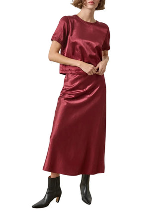 Slub Woven Bias Skirt